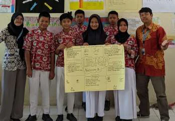 Pembuatan lifemap yang dilakukan oleh siswa-siswi kelas 9 — foto 1